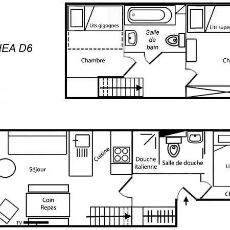 Apartment Duplex Chalet, 5 Pers, 50m², 3*, Balcon Sud-ouest, Proche Pistes, - Fr-1-182-166 *